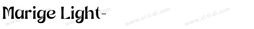 Marige Light字体转换